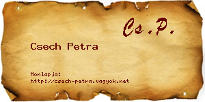 Csech Petra névjegykártya